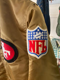 49ers Jacket Sz. S, Satin Starter Pro Line Gold VTG 80s NFL SF