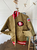 49ers Jacket Sz. S, Satin Starter Pro Line Gold VTG 80s NFL SF