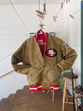 49ers Jacket Sz. S, Satin Starter Pro Line Gold VTG 80s NFL SF