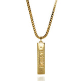 'Parking Block' pendant - Gold plated