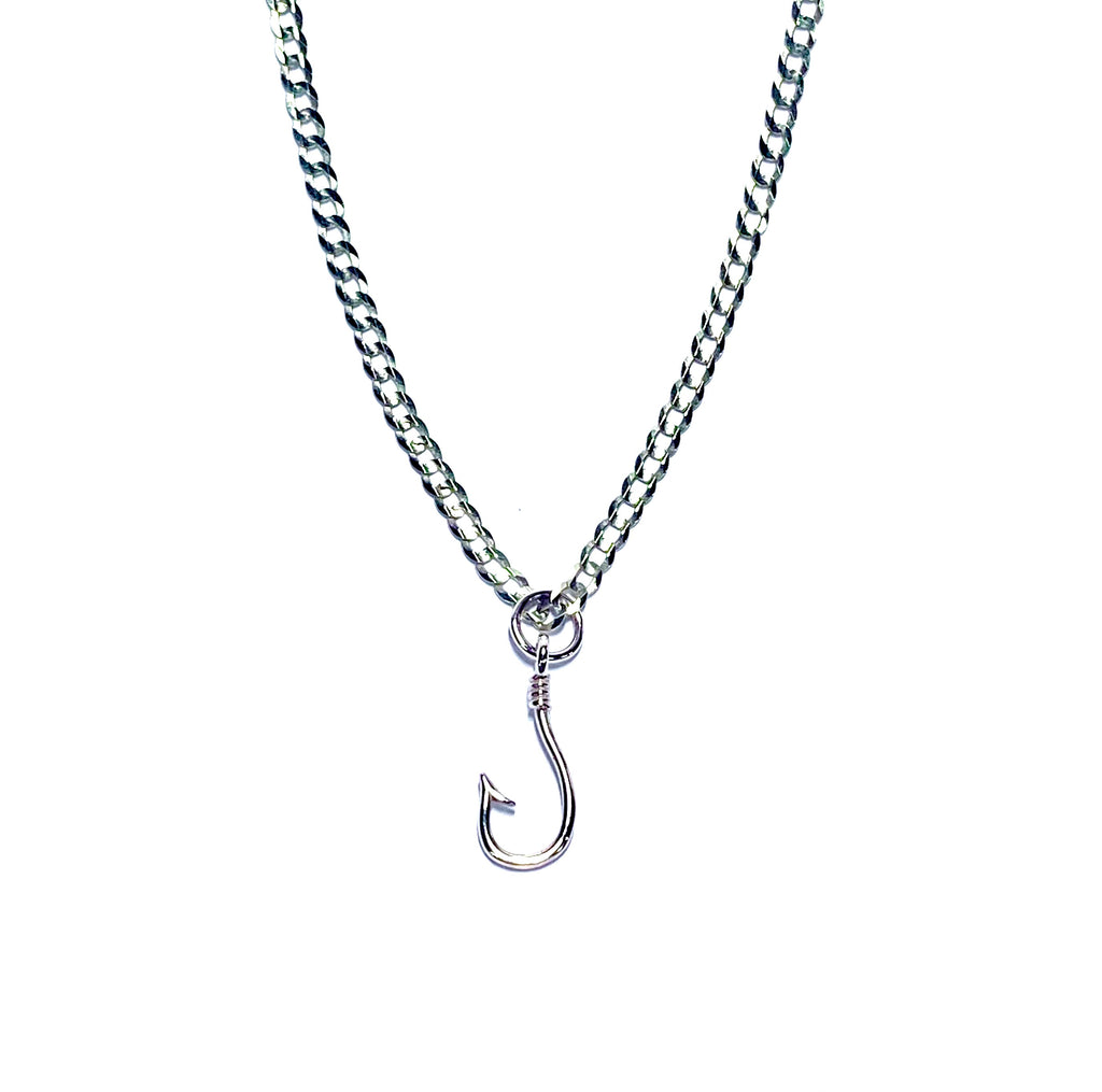 Fish Hook Pendant .925 Sterling Silver – El Señor
