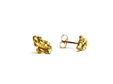'Nugget Earrings' Pair 10k Solid Gold