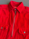 Vintage 1990s Marlboro Unlimited Men's  Red Corduroy Quarter Zip Sz. Large