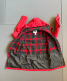 VTG 80s Woolrich Jacket Mens Small Red Plaid Wool Lined Parka Outdoors Coat