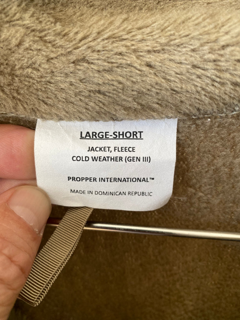 Surplus U.S. Military Gen III Level III Polartec Fleece Jacket, Used Foliage SMALL Surplus U.S. Military Gen III Level III Polartec Fleece Jacket, Used Foliage SMALL