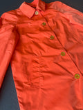 Ralph Lauren classic light lined orange gold buttons jacket coat sz.M
