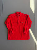 Vintage 1990s Marlboro Unlimited Men's  Red Corduroy Quarter Zip Sz. Large