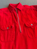 Vintage 1990s Marlboro Unlimited Men's  Red Corduroy Quarter Zip Sz. Large
