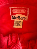 Vintage 1990s Marlboro Unlimited Men's  Red Corduroy Quarter Zip Sz. Large