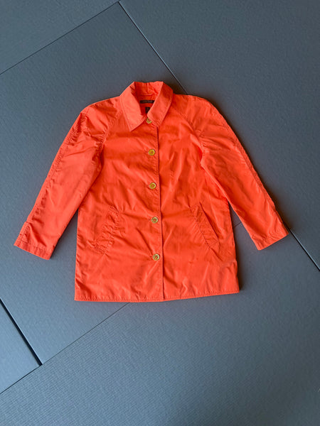 Ralph Lauren classic light lined orange gold buttons jacket coat sz.M