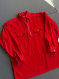 Vintage 1990s Marlboro Unlimited Men's  Red Corduroy Quarter Zip Sz. Large