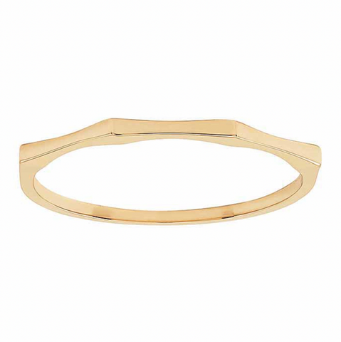 14K Gold Geometric Band