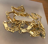 10k or 14k VS Diamond Skateboard Pendant Yellow Gold