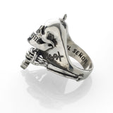 'Skull And Sword' ring - Rhodium plated