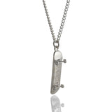 'Skate Mom' Skateboard pendant - .925 Sterling Silver