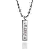 'Parking Block' pendant -  Rhodium plated