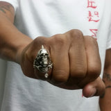 'Skull And Sword' ring - Rhodium plated