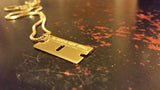 'Razor Blade' pendant - Gold plated