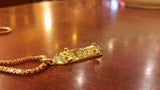 'Skateboard' pendant - Gold plated