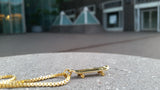 'Skateboard' pendant - Gold plated