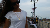 'Razor Blade' pendant - Gold plated