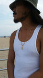 'Skateboard' pendant - Gold plated