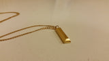 'Parking Block' pendant - 14K Solid Gold