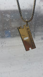 'Razor Blade' pendant - Gold plated