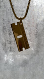 'Razor Blade' pendant - Gold plated