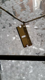'Razor Blade' pendant - Gold plated