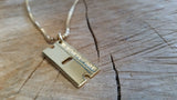 'Razor Blade' pendant - Gold plated