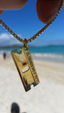 'Razor Blade' pendant - Gold plated