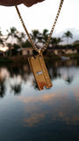 'Razor Blade' pendant - Gold plated
