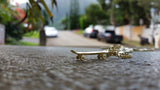 'Skateboard' pendant - Gold plated