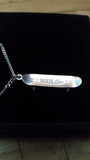 'Skate Mom' Skateboard pendant - .925 Sterling Silver