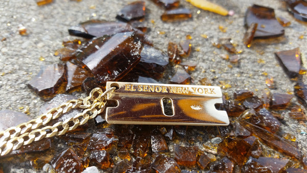 'Razor Blade' pendant - 14K Solid Gold