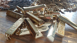 'Parking Block' pendant - Gold plated