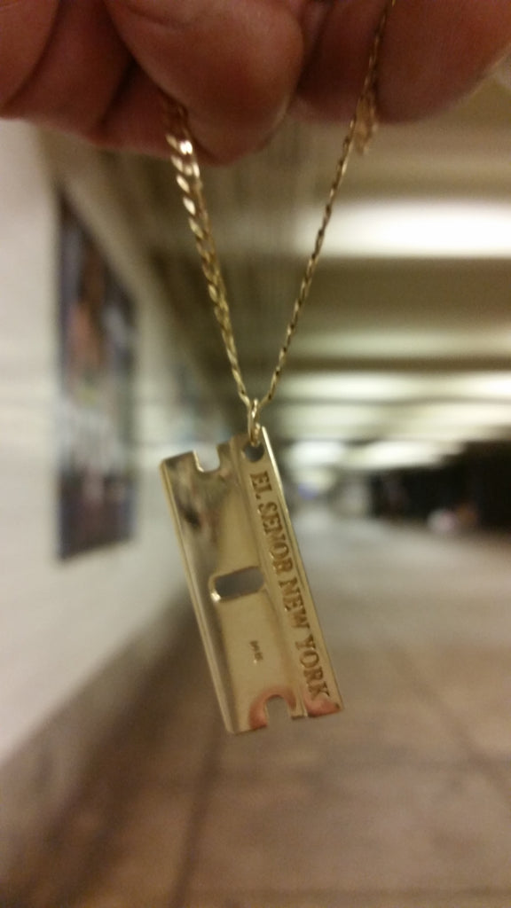 'Razor Blade' pendant - 14K Solid Gold – El Señor
