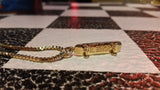 'Skateboard' pendant - Gold plated
