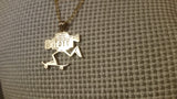 'Razor Blade' pendant - Gold plated