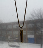 'Parking Block' pendant - Gold plated