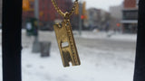 'Razor Blade' pendant - Gold plated