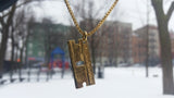 'Razor Blade' pendant - Gold plated