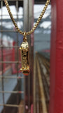 'Skateboard' pendant - Gold plated