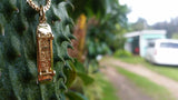 'Skateboard' pendant - Gold plated