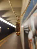 'Skateboard' pendant - Gold plated