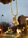 'Razor Blade' pendant - Gold plated