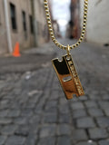 'Razor Blade' pendant - Gold plated