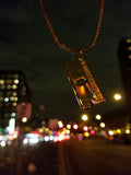 'Razor Blade' pendant - Gold plated