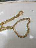 2mm ‘Rope' Chains Solid 14k Gold